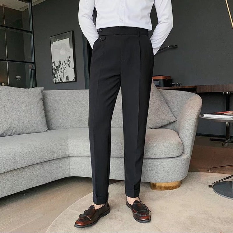 Men's Classic Fit Pleated Dress Pants - Olytrend