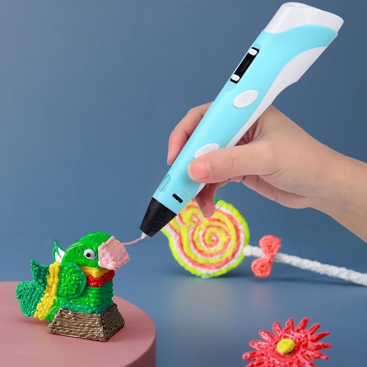 Creative 3D Printing Pen - DoodleForm-Blue + 20 pieces of coloured filament (50M)-The Livary