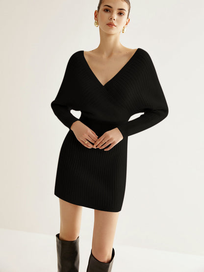 Fit and Flare Knit Sweater Dress