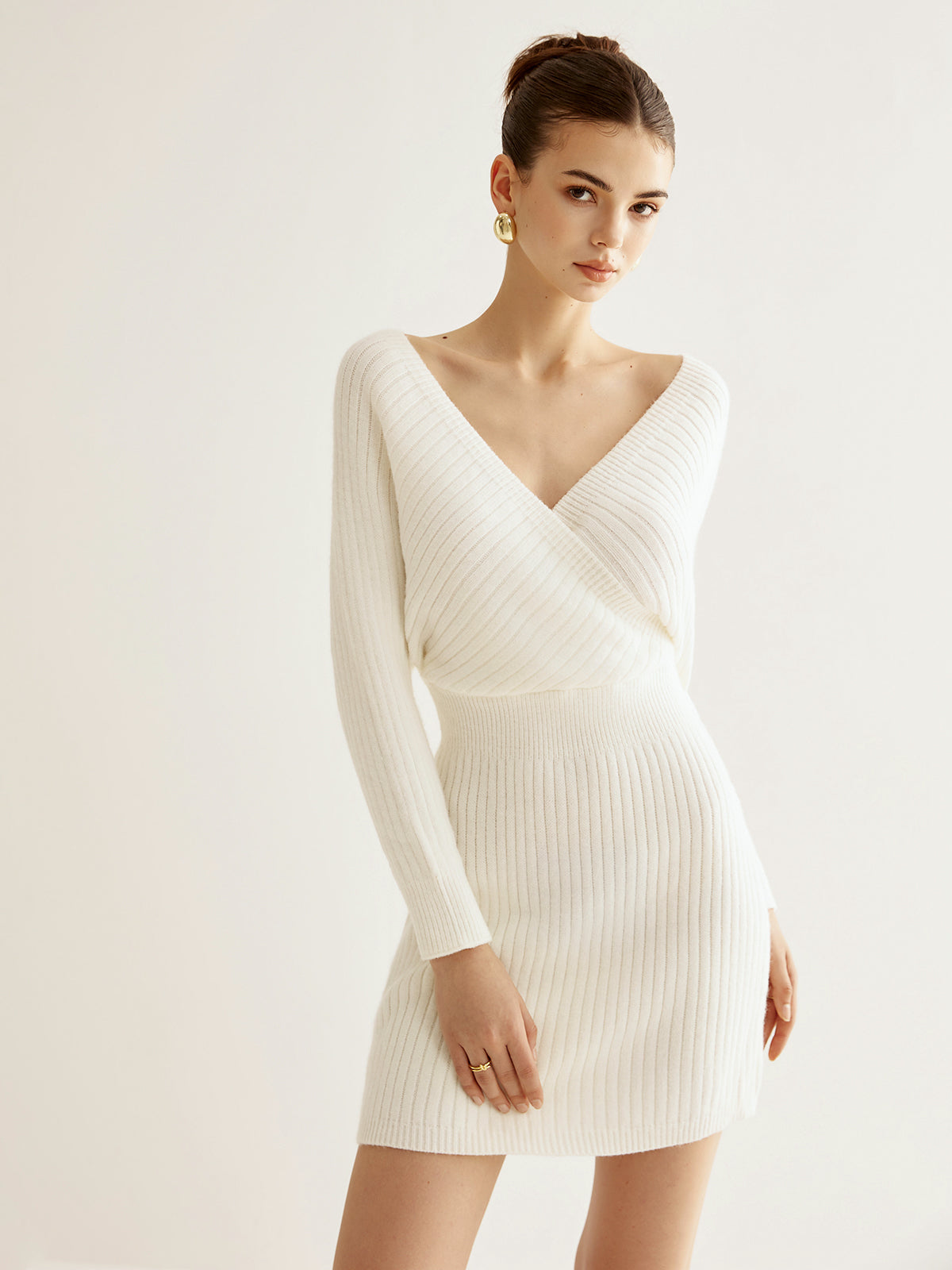 Fit and Flare Knit Sweater Dress