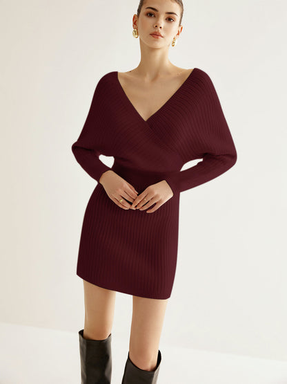 Fit and Flare Knit Sweater Dress