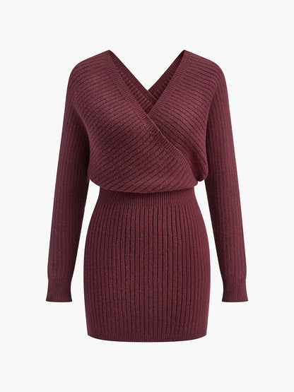 Fit and Flare Knit Sweater Dress