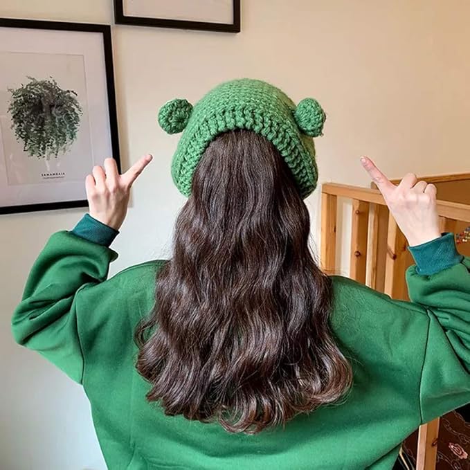 Crocheted Frog Ear-Warming Headband - FrogHeat-Nora Luxe