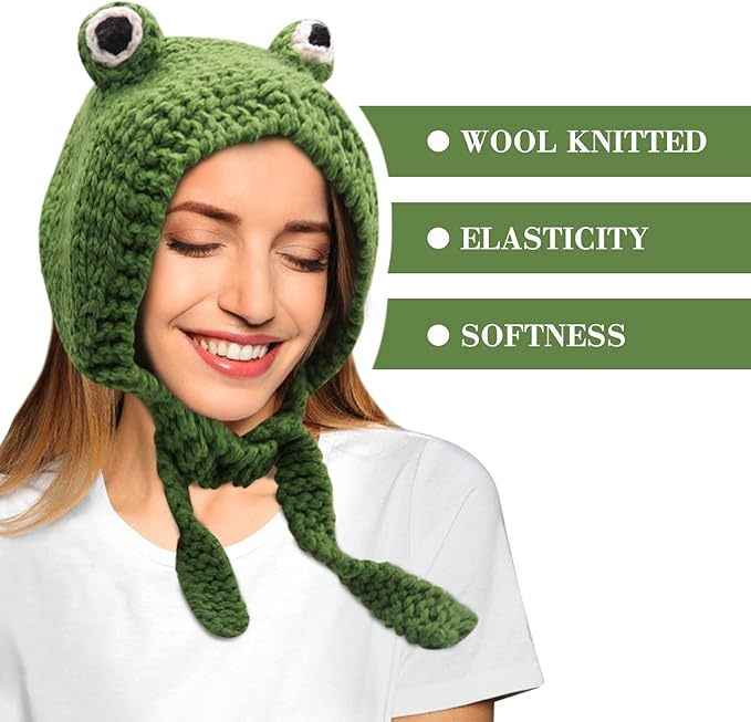 Crocheted Frog Ear-Warming Headband - FrogHeat-Nora Luxe