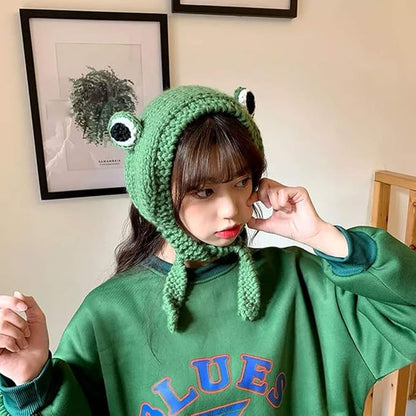 Crocheted Frog Ear-Warming Headband - FrogHeat-Nora Luxe