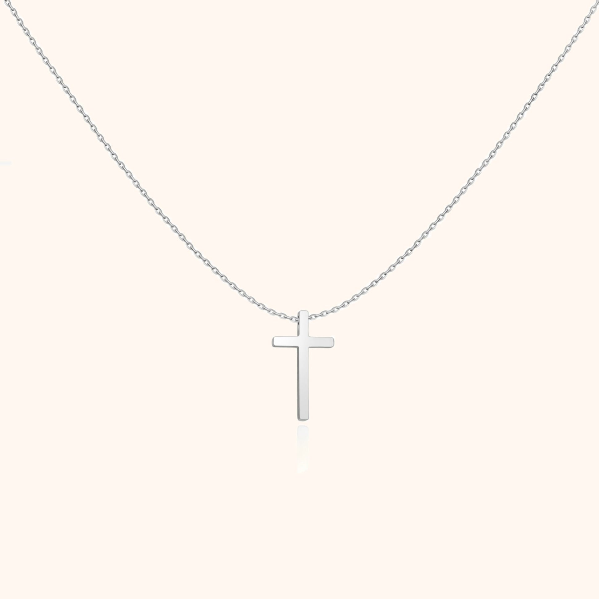 Cross Pendant Chain - Isabella-Silver-Nora Luxe