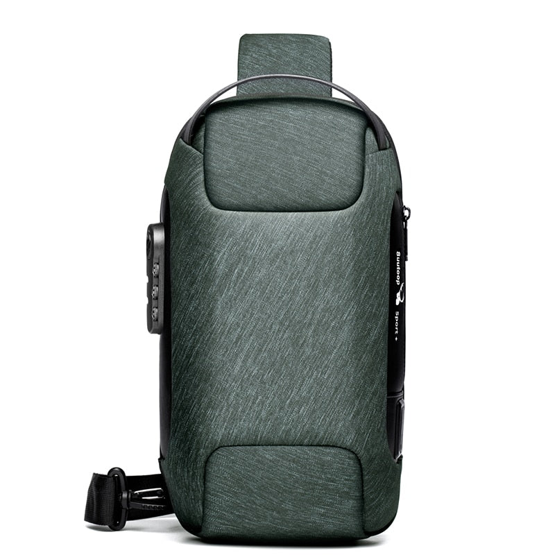 Small Secure Crossbody Bag with USB Charger for Men