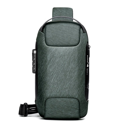Small Secure Crossbody Bag with USB Charger for Men