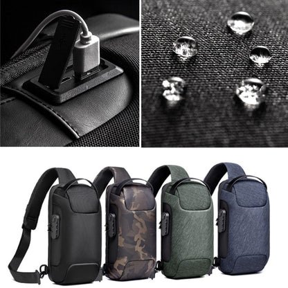 Small Secure Crossbody Bag with USB Charger for Men