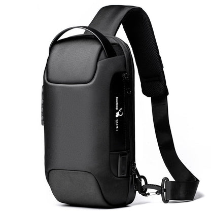 Small Secure Crossbody Bag with USB Charger for Men - Pexav