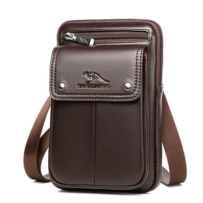 Men's Faux Leather Shoulder Bag