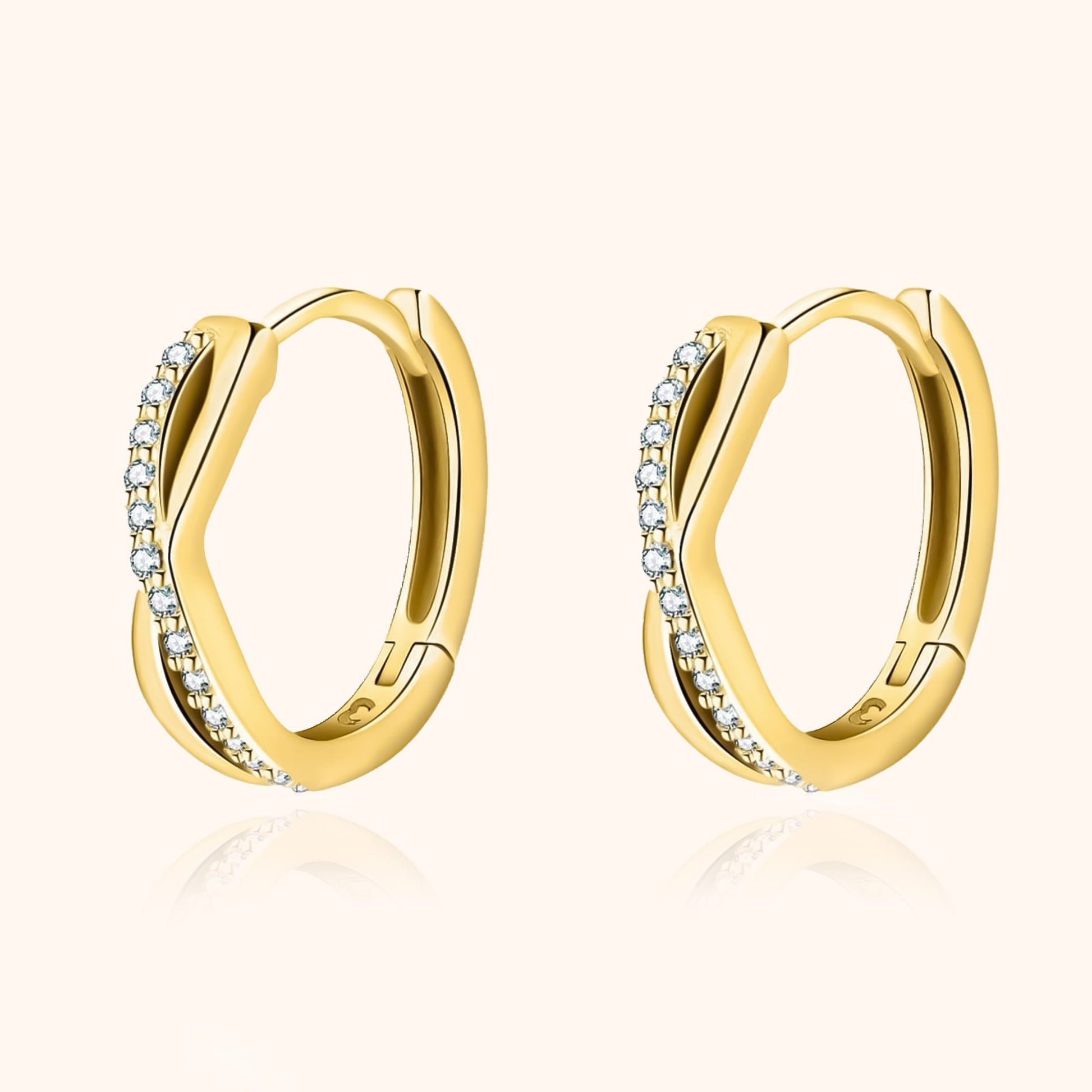 Fashionable Cross Over Earrings - Pexav