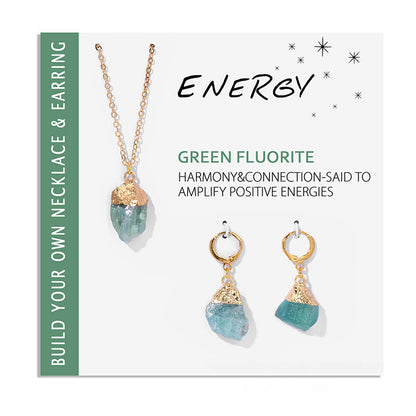 Crystal Jewelry Set Necklace and Earrings - Elara-Clear crystal-Nora Luxe