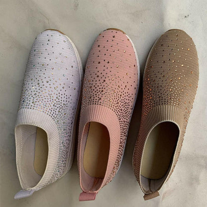 Crystal Shoes - GlamStep-WHITE-3.5-Nora Luxe