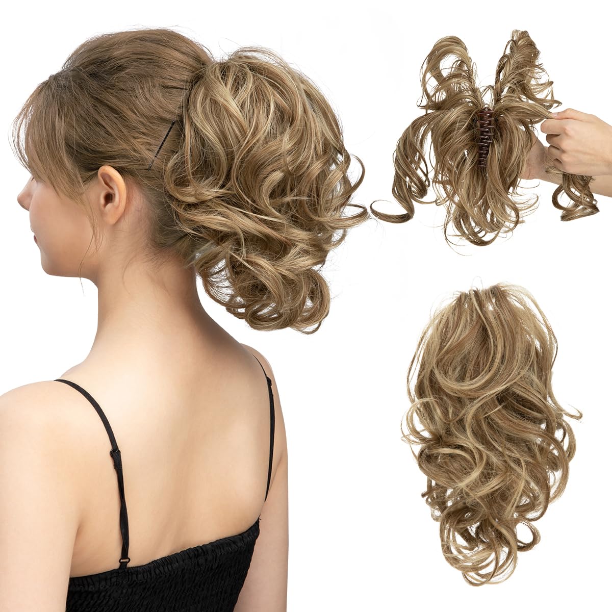 Short Bouncy Pony Hair Clip - Pexav
