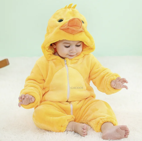 Cute Animals Baby Onesies - SnugglePals-Duck-0-6 months-Nora Luxe