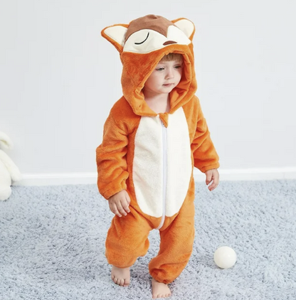Cute Animals Baby Onesies - SnugglePals-Fox-0-6 months-Nora Luxe
