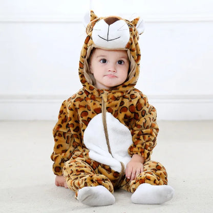Cute Animals Baby Onesies - SnugglePals-Leopard-0-6 months-Nora Luxe