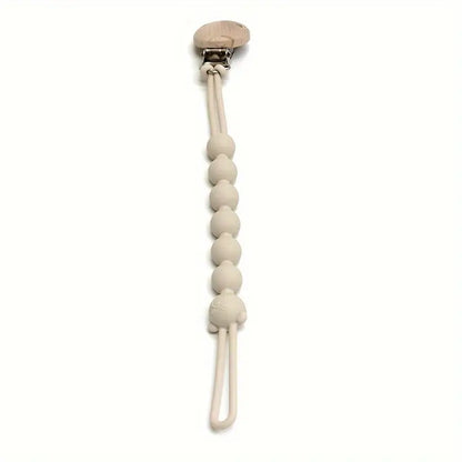 Cute Bear Pacifier Chain - TeddyClip-Beige-Nora Luxe