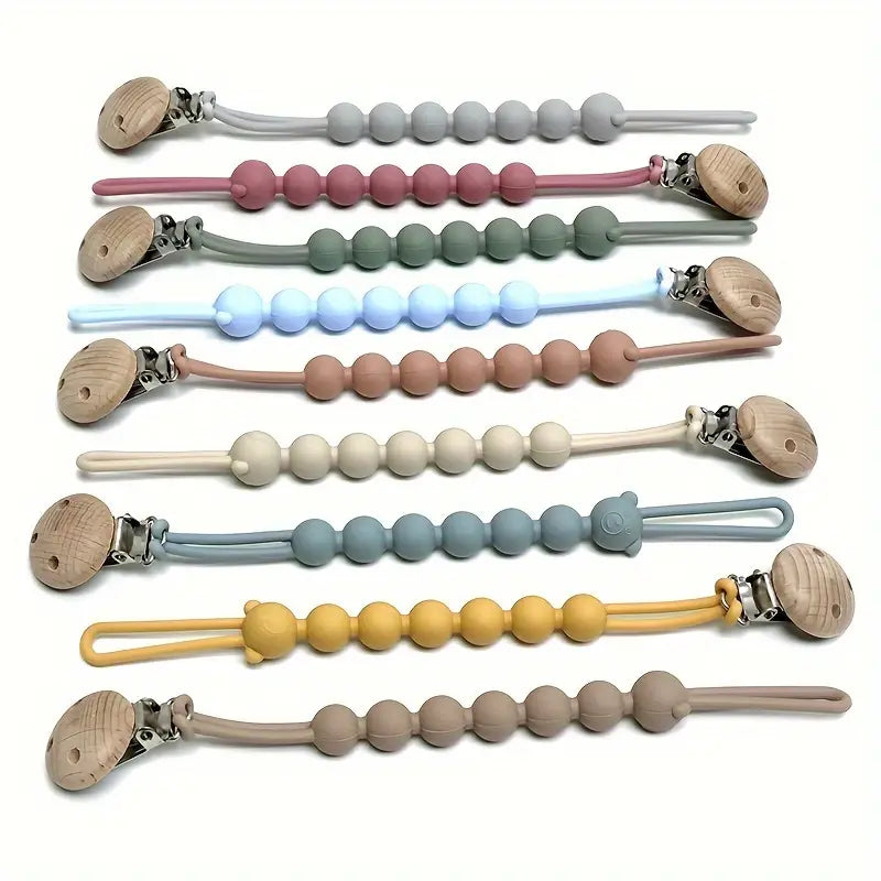 Soft Baby Pacifier Clip - Teddy Bear Holder - Pexav