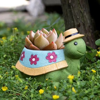 Cute Turtle Garden Plant Pot - TurtleBloom-Nora Luxe