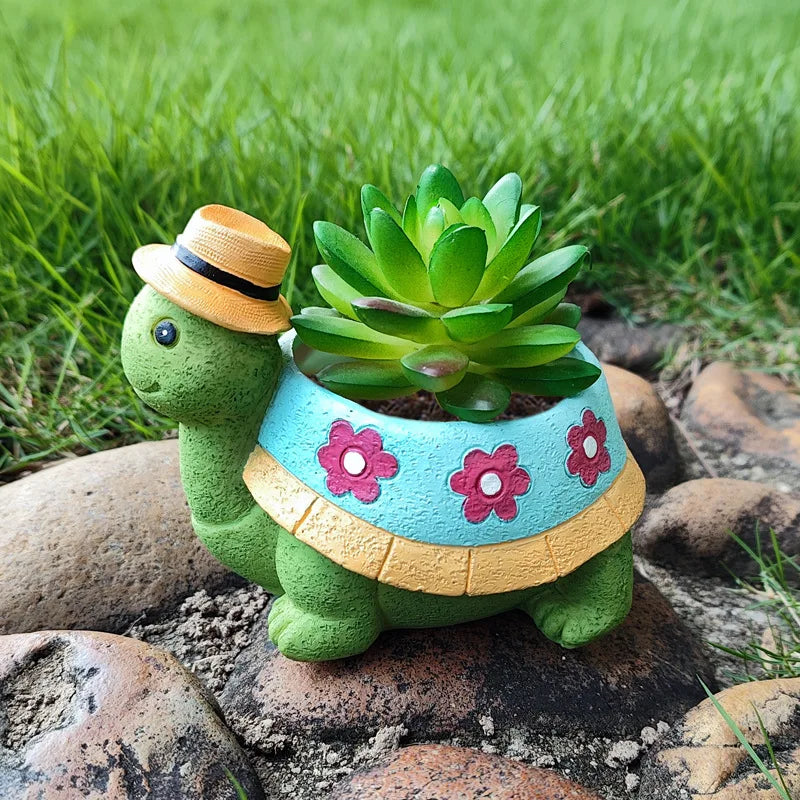 Cute Turtle Garden Plant Pot - TurtleBloom-Nora Luxe