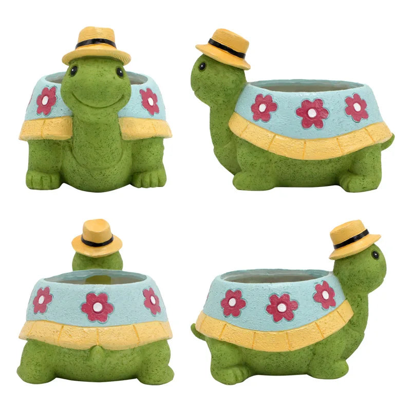 Cute Turtle Garden Plant Pot - TurtleBloom-Nora Luxe