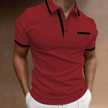 Men's Traditional Contrast Polo Tee Shirt