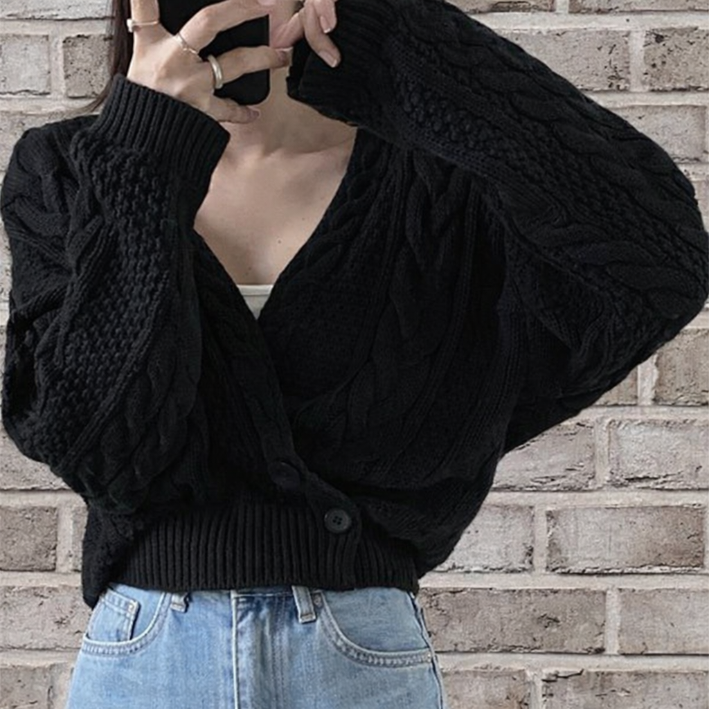 Cozy Wool Blend Open Front Cardigan Sweater