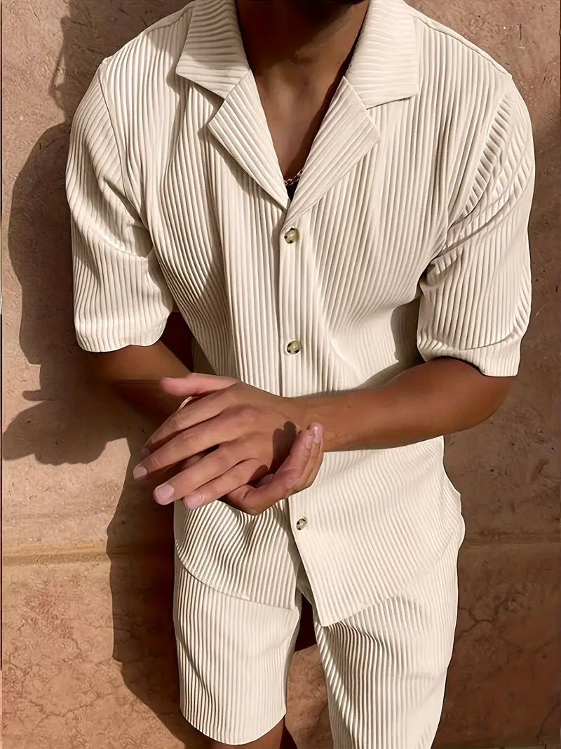 Relaxed Linen Beachwear Outfit Set