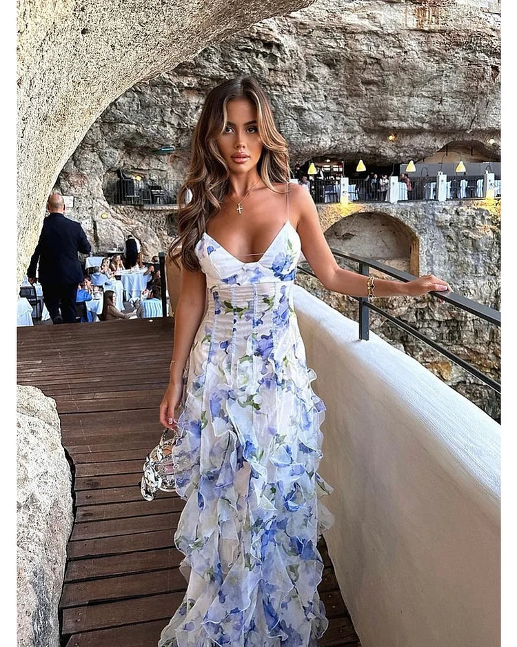 Elegant Flower Ladies Party Dress - Nocini