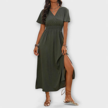 Chic Floral V-Neck Maxi Dress for Women