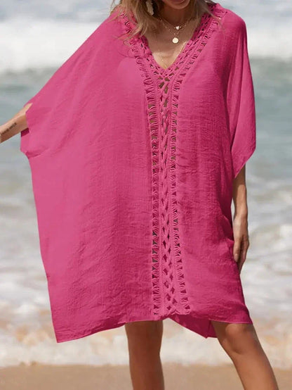 Summer Beach Cover Up Dressy V Neck Kimono