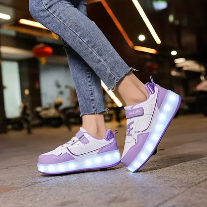 Fun Glow Wheels Sneakers