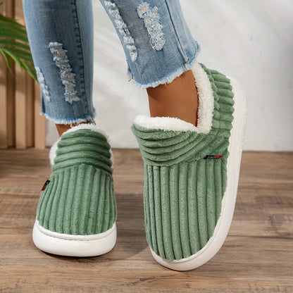 Warm Cozy Women's Slipper Shoes with Grip Soles