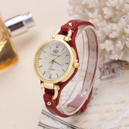 Classic Round Face Adjustable Wristwatch
