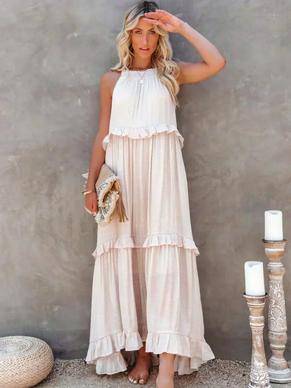 Chic Ruffle Strapless Summer Dress - Olytrend
