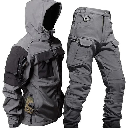 Waterproof Men's Hooded Rain Jacket Set - Nocini