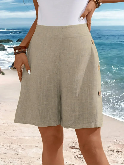 Classic Button Fly Casual Shorts