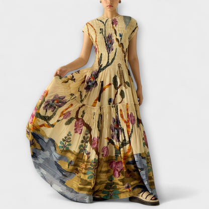 Wild Print Flowy Party Dress