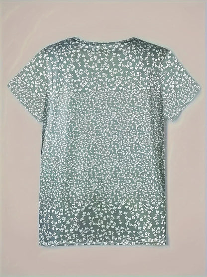 Relaxed Fit V Neck Short Sleeve Tee