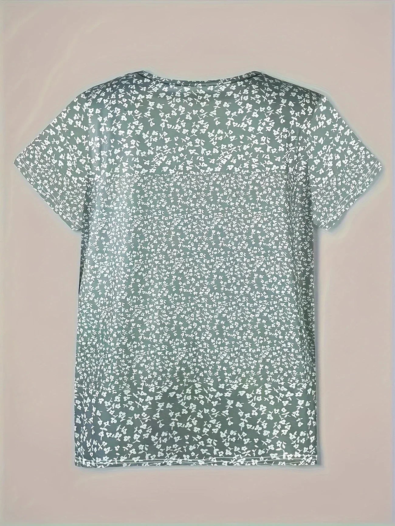Relaxed Fit V Neck Short Sleeve Women's Top