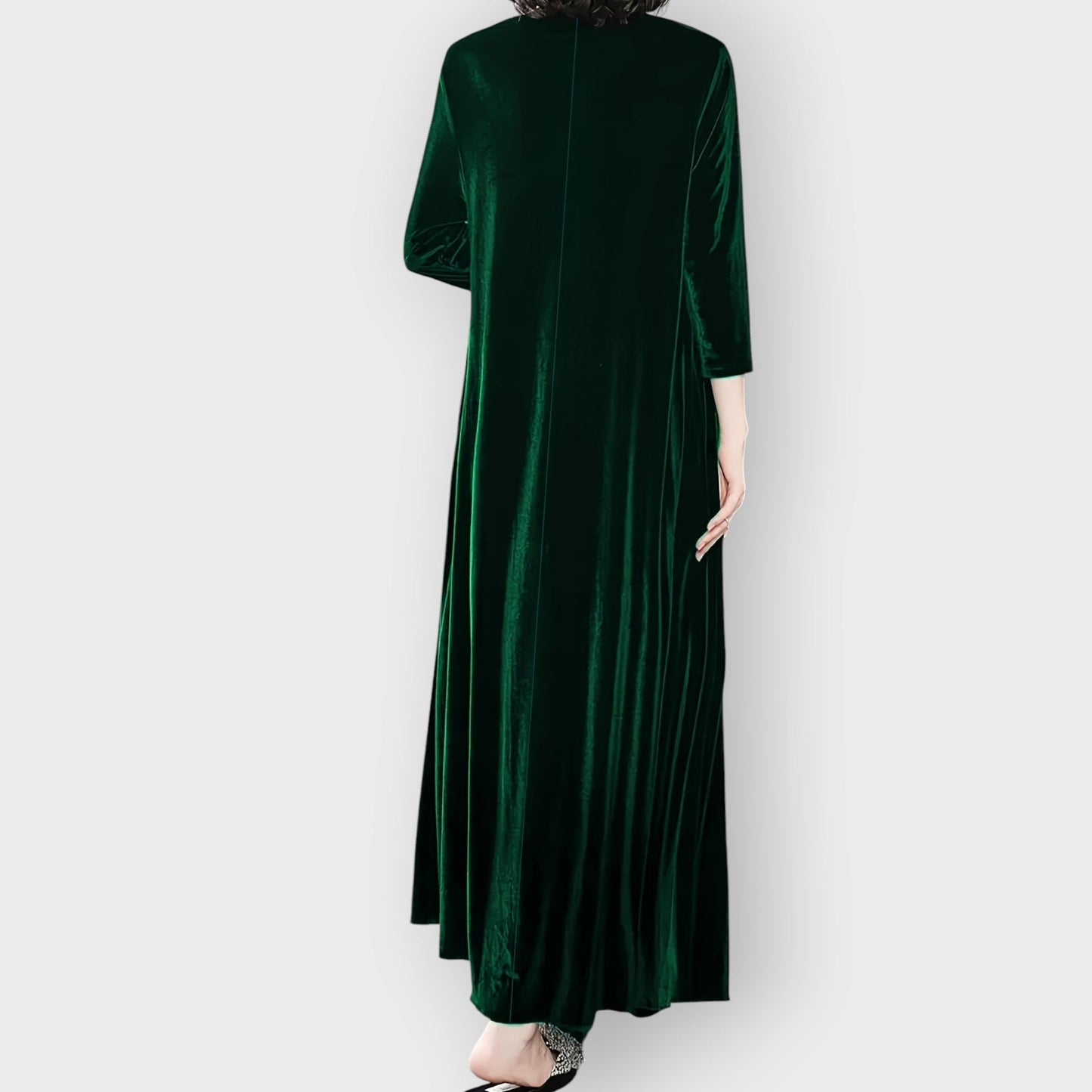 Elegant Soft Maxi Velvet Dress