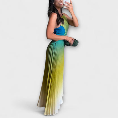 Trendy Open Back Dyed Formal Gown