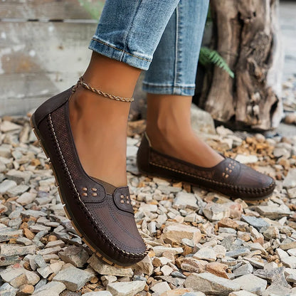 Comfy Women's Round Toe Slip On Loafers