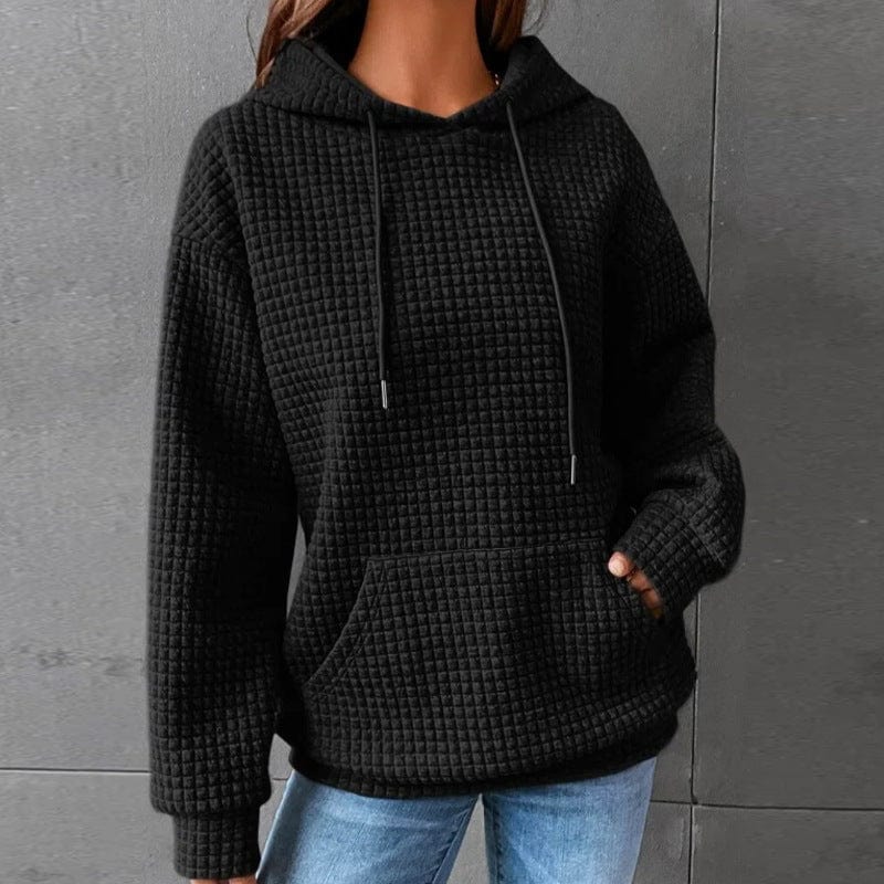 Cozy Women's Quilted Hoodie with Pocket