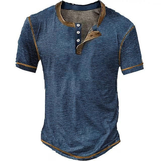 Classic Men's Short Sleeve Henley Tee