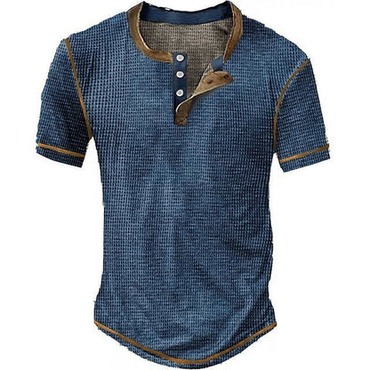 Classic Men's Short Sleeve Henley Tee