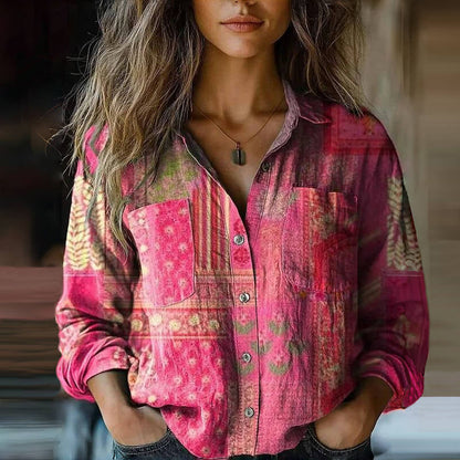 Unique Floral Print Classic Shirt
