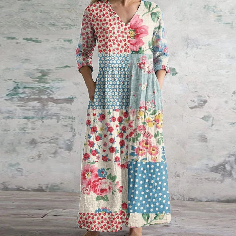 Vintage Chic Long Evening Dress - Olytrend